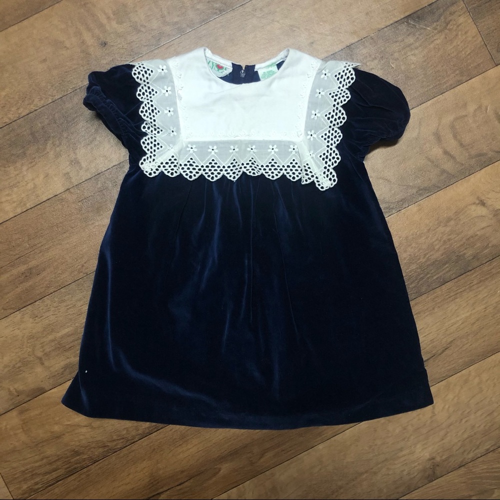 Alyssa Blue Velvet Dress